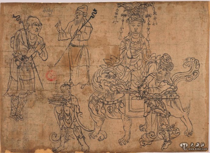 伯希和敦煌白描圖