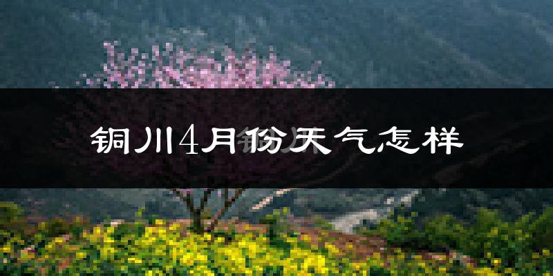 铜川市4月份天气如何?冷热情况分析