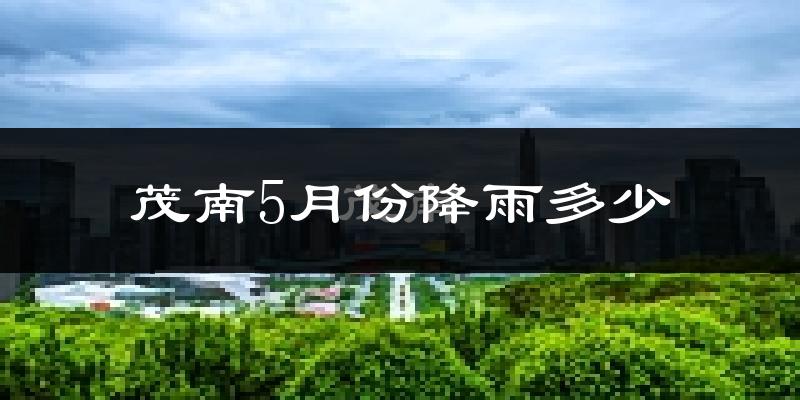 茂南5月份降雨多少?